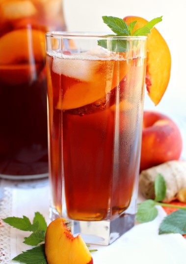 Peach Cold Brew Lemon Ginger Tea